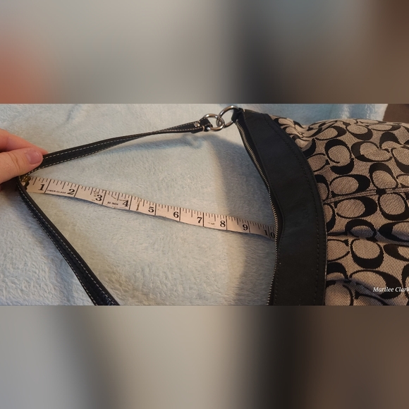 Coach Black and Gray Monogram Shoulder Bag - Picture 8 of 14